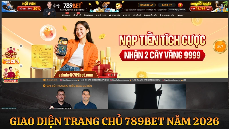 Giao diện nền tảng cá cược 789BET trang chủ chính thức 2026